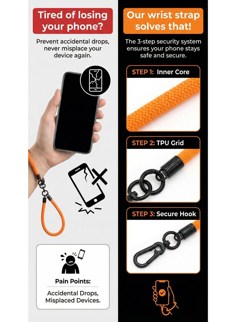 ThangCore Retractable Phone Wrist Strap (Includes Soft Silicone Cable Ties) - Image 3